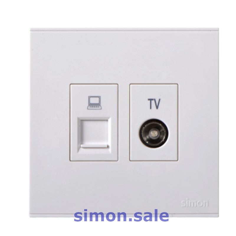 Module ổ cắm tivi và dữ liệu Cat5e Simon 725302