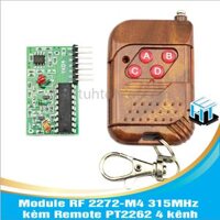 Module RF 2272-M4 315MHz kèm Remote PT2262 4 kênh