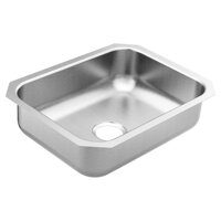 Moen GS20193 2000 23.5-inch 20 Gauge Undermount Single Bowl Stainless Steel Kitchen or Bar Sink