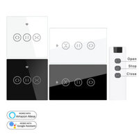 MoesHouse US EU WiFi RF433 Smart Touch Curtain Roller Blinds Motor Switch Tuya Smart Life App Remote Control Works with