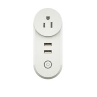 MoesHouse US Zig Bee Dual USB Smart WiFi Socket Plug App Remote Control Echo Plus Voice Control Work with Alexa Google H