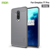 Mofi Cho OnePlus 7T Pro/OnePlus 7T Ốp Lưng Sợi Carbon Dẻo Silicone Bảo Vệ Vỏ Mềm TPU Vỏ Ốp Lưng Bảo Vệ HD1911 HD1901