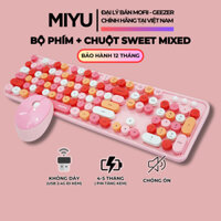 MOFII MIYU CANDY SWEET MIXED Combo Bàn Phím và Chuột Không Dây. Bảo hành Chính Hãng, Tương thích cả WINDOWS VÀ MACOS.