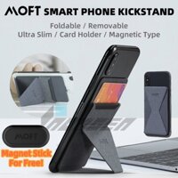 MOFT X Phone Holder (Original Guarantee) Portable Ultra thin Invisible Smart Stand with Magnetic Sticker/Removable Foldable Card Slot Design