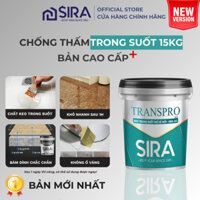 [Mới] 15KG Sơn chống thấm trong suốt SIRA AC - Sơn chống cao cấp chống thấm nhà vệ sinh, nền gạch, lộ thiên sân thượng