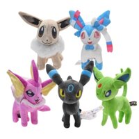 Mới 18-20cm Pokemon Đứng Eevee Sáng Bóng Umbreon Vaporeon Espeon Sylveon Động Vật Nhồi Bông Sang Trọng Hoạt Hình Đồ Chơi Trẻ Em Quà Tặng Giáng Sinh
