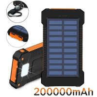 Mới 20000mAh Dung Tích Lớn Năng Lượng Mặt Trời Ngân Hàng Di Động W / Dây La Bàn Pin Ngoài Trời Sạc Powerbank