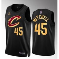 Mới 2023 nba Cleveland Cavaliers No. Áo bóng rổ đen 45 Mitchell JGkbol38FHbeli78