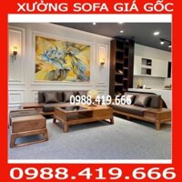 MỚI 2024 Bàn ghế sofa gỗ sồi nga chân quỳ sang trọng giá gốc tại xưởng, bàn ghế sofa gia đình