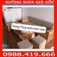 MỚI 2024 Bộ sofa mini 5 món gỗ sồi Nga, bàn ghế sofa phòng khách hiện đại