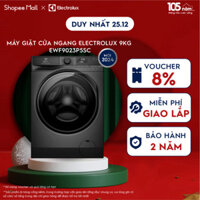 [Mới 2024] Free giao lắp - Máy giặt cửa ngang Electrolux 9kg UltimateCare 500 - Xám đen Onyx EWF9023P5SC