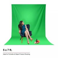 Mới 5x7ft Màu Xanh Lá Cây Chromakey Phông Nền Chụp Ảnh Ảnh Video Studio Greenscreen Nền