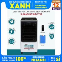 Mới 98-99%-Quạt điều hòa Sunhouse SHD7727-Chế độ đảo gió 2 chiều trái - phải.Tạo ion lọc sạch không khí.Bình chứa 40 lít.Tính năng tự ngắt bơm khi cạn nước-BH 12 tháng