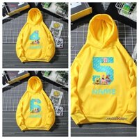 Mới Áo hoodie Tay Dài In Chữ Số 1-12 Dễ Thương Thời Trang Thu Đông Cho Bé Trai