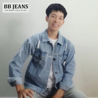 [mới] Áo khoác jean màu xanh rách unisex nam nữ đủ 4 túi BB Jeans
