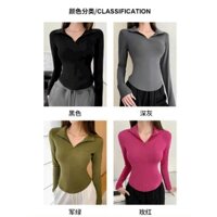 (MỚI) ÁO KHOÁC KÉO KHÓA TAY DÀI TẬP GYM, YOGA,ZUMBA