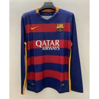 [Mới] Áo thi đấu bóng đá Dài Tay Cổ Điển Sân Nhà Barcelona 15-16 # Messi # NEYMAR JR