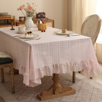Mới Bắc Âu Ánh Sáng Sang Trọng Retro Ren Khăn Trải Bàn Chống Bụi Cách Nhiệt Làm Đẹp Khăn Trải Bàn Cà Phê Khăn Trải Bàn Vải