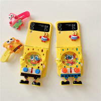 Mới Bán SpongeBob SquarePants Máy Chơi Game Samsung zflip 70% Tắt Màn Hình Nhật Ký ZFlip4 Vỏ Điện Thoại Thích Hợp Cho ZFLIP5 Vỏ Cứng Mới Vỏ Bảo Vệ Điện Thoại Samsung S24 S23 S22 Note20 Ultra Note8 / 9 / 10 / 10Plus Note20 Plus Ultra Z Flip 5 Flip 4 Flip 3