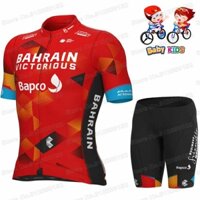 Mới BÁN Trẻ Em Bahrain Chiến Thắng Đi Xe Đạp Jersey Bộ Bé Trai Bé Gái Mùa Hè Đi Xe Đạp Quần Áo Đường Bộ Áo Sơ Mi Phù Hợp Với Xe Đạp Quần MTB Maillot