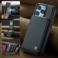 Mới Bao Da Điện Thoại Nắp Gập Dạng Ví Có Ngăn Đựng Thẻ Màu Đen Cho iphone 14 13 12 11 pro max Ốp