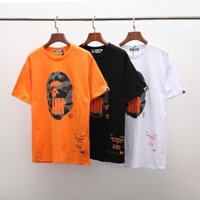 Mới BATHING Ape Bape Ape Khỉ Áo Thun Nam Nữ Cao Cấp Cotton Cổ Tròn Tay Ngắn Tee
