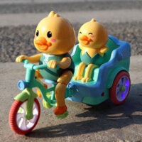 Mới Bộ Đồ chơi vịt đạp xe có đàn nhạc vui nhộn bánh xe phát sáng - vịt chạy xe nhựa an toàn cho bé - có sẵn .