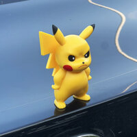 Mới # [Bộ sưu tập của 697 người] Tư thế đứng trên xe Tsundere Pikachu trang trí xe hơi sáng tạo mái nhà đặc Pikachu trang trí cá tính phía sau