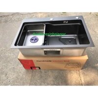 [Mới] Bồn chậu rửa chén bát inox 304 1 hố lớn nano 78x46 và 75x46 dày 3.5 li| chậu rửa bát hàng chính hãng.