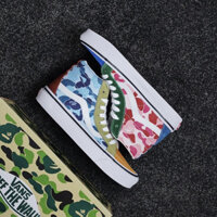 Mới cao cấp hbape x Vans Sk8-Hi Sneakers SHOSE-1
