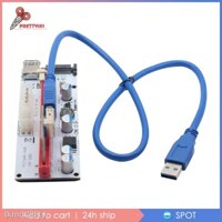 mới Card chuyển đổi Pci-E Riser Card 008s 4pin Sata 6pin 1x Sang 16x Usb 3.0 tiện dụng