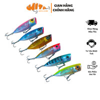 Mồi câu 3D POPPER nổi chất liệu cứng cáp có mắt thiết kế 3D 13gram 7.5cm Chính hãng