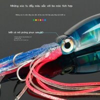 Mồi câu cá biển mực cứng 14cm40g mồi tôm bionic với mồi giả bạch tuộc râu