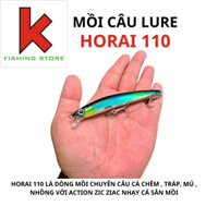 Mồi câu lure cá chẽm , măng , nhồng HORAI MR 110 Siêu nhạy cá