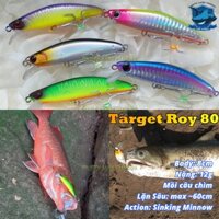 Mồi câu lure Target Roy 80 12g ,  mồi giả câu cá chẽm, măng, chéc, cháo, mú