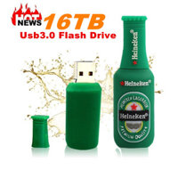 Mới Chai Bia Heineken Hình 16TB USB3.0 Ổ Đĩa flash 8TB 4TB Truyền Tốc Độ Cao SSD Bút Ổ Cứng