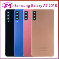 Mới Cho Samsung Galaxy A7 2018 A750 A750F A750FN Pin Mặt Sau Kính Bảng A750 Cửa Sau Vỏ Ống Kính Máy Ảnh Thay Thế