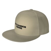 Mới Có Sẵn Alexander Wang logo Flat Vành Che Nắng Mũ Bóng Chày Nam Nữ Thời Trang Polyester Màu Trơn Cong Vành H