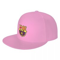 Mới Có Sẵn Futbol Club Barcelona logo Flat Vành Che Nắng Mũ Bóng Chày Nam Nữ Thời Trang Polyester Màu Trơn Cong