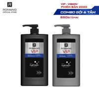 [MỚI] Combo Dầu gội và Sữa tắm cao cấp Romano Vip Vision sang trọng cuốn hút 650g/chai
