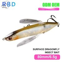 Mồi côn trùng mô phỏng RBD, 80mm 6.5g Wobblers Mồi bút chì câu cá, 2023 Spinner Kim loại Jig Buzzbait Mồi câu cá