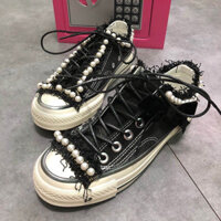 Mới Công Nghiệp Nặng Mặc Hạt Độc Đáo Thoải Mái Phù Hợp Với Nữ Giày Vải Hợp Thời Trang Xịt Sơn AB Phong Cách Kích Thước Lớn Nguyên Bản