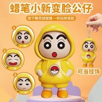 Mới Crayon Shin-Chan Thay Đổi Mặt Pikachu Đồ Chơi Biến Hình Hợp Thời Trang Chơi Búp Bê Hoạt Hình Ngộ nghĩnh Quà Tặng Vải Chống Lạnh Hoặc