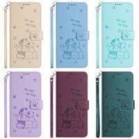 Mới Đáng Yêu Dễ Thương Cho Thú Cưng Ví Da Flip Case Cho Itel A50 A50C A60 A60S A70 S23 P55 P55T P65 P661N P665L P671L RS4 Plus 4G 5G Khe Cắm Thẻ Ốp điện thoại