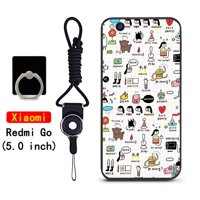 Mới Dành Cho Xiaomi Redmi Go TPU Cao Su Ốp Lưng Điện Thoại Nắp Lưng Vỏ Mềm Silica Gel Chống Sốc 360 Bảo Vệ Toàn Diện Vỏ giá Dây & Giá Đỡ Chiếc Nhẫn