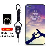 Mới Dành Cho Xiaomi Redmi Go TPU Cao Su Ốp Lưng Điện Thoại Nắp Lưng Vỏ Mềm Silica Gel Chống Sốc 360 Bảo Vệ Toàn Diện Vỏ giá Dây & Giá Đỡ Chiếc Nhẫn