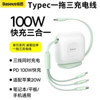 Mới Dây Cáp Sạc Nhanh baseus Type C one 3 Trong 1 Cho huawei apple android xiaomi notebook