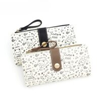 Mới Dễ Thương Mèo Con Cô Gái Ví Dài Học Sinh Túi Đựng Thẻ Dây Kéo Ví Nữ