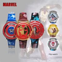 Mới Đồng Hồ Đeo Tay Họa Tiết marvel Spiderman captain america iron man Cho Bé Trai Và Gái