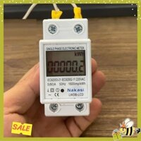 [MỚI] Đồng hồ đo công suất tiêu thụ 1 PHA - Kwh 60A 220V Nakasi